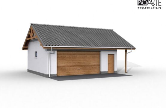 G22 szkielet drewniany, garaż dwustanowiskowy