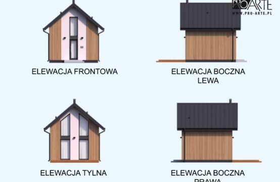 LIDO 3 A OC szkielet drewniany letniskowy, ocieplony na zgłoszenie do 35m2