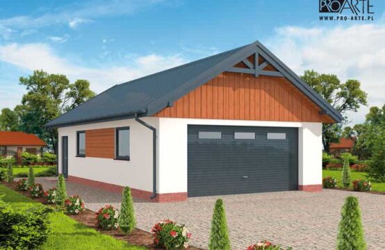 G272 garaż dwustanowiskowy z pomieszczeniem gospodarczym