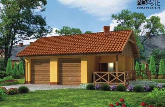 G185 garaż dwustanowiskowy z wędzarnikiem