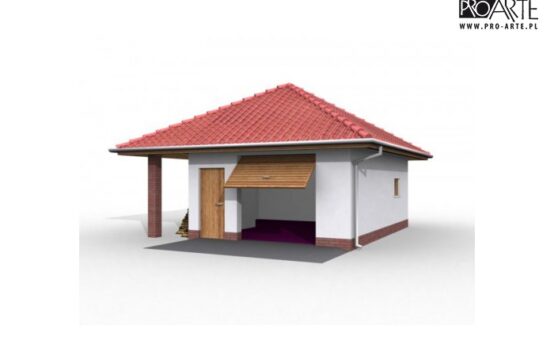 G23 garaż jednostanowiskowy z pomieszczeniem gospodarczym