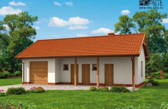 G222 garaż jednostanowiskowy z pomieszczeniami gospodarczymi