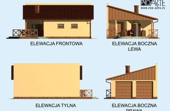 G190 garaż dwustanowiskowy z werandą