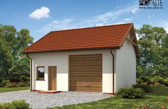 G207 garaż jednostanowiskowy z pomieszczeniami gospodarczymi