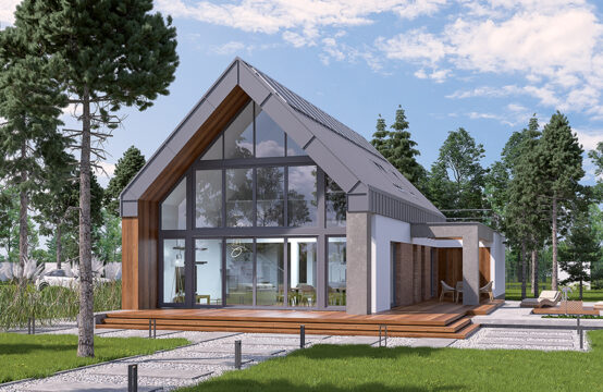 Dom z klimatem &#8211; wariant II (aranżacja 1) (z wentylacją mechaniczną i rekuperacją) &#8211; A102aG2+AR1