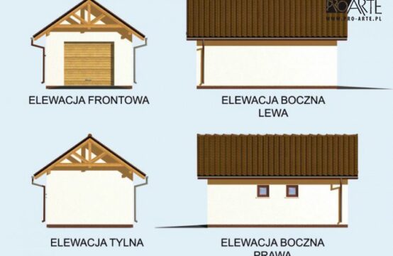G10 szkielet drewniany, garaż jednostanowiskowy