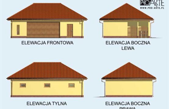 G105 garaż dwustanowiskowy z pomieszczeniem gospodarczym