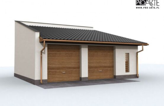G97 szkielet drewniany, garaż dwustanowiskowy