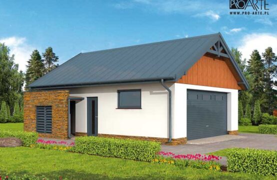 G274 garaż dwustanowiskowy z pomieszczeniem gospodarczym
