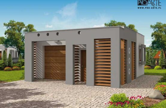G21A garaż jednostanowiskowy z pomieszczeniami gospodarczymi