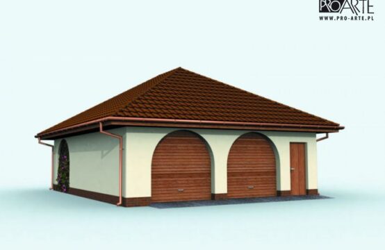 G144 garaż dwustanowiskowy z pomieszczeniem gospodarczym