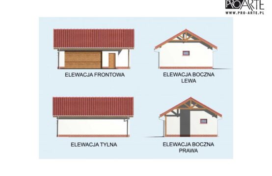 G22 garaż dwustanowiskowy z pomieszczeniem gospodarczym