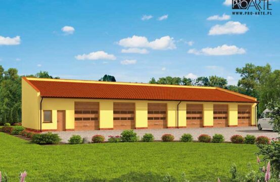 G271 garaż sześciostanowiskowy z pomieszczeniami gospodarczymi