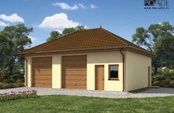 G199 garaż dwustanowiskowy z pomieszczeniem gospodarczym